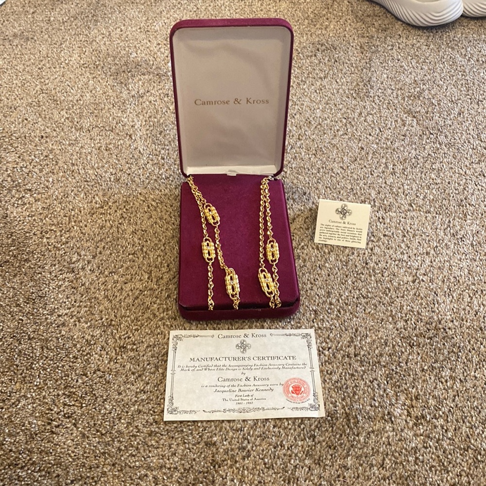 Famous Paper Clip necklace  Jacqueline Kennedy collection by Camrose& Kross